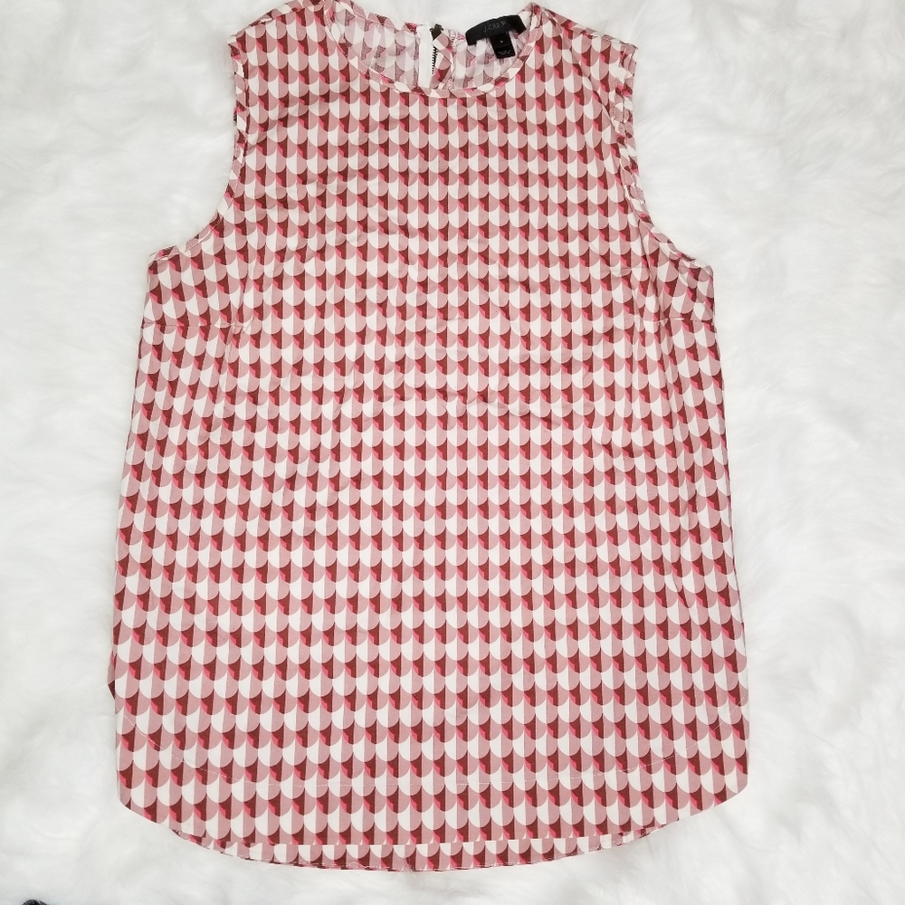 J. Crew Jet Set Geometric Sleeveless Shell Top
